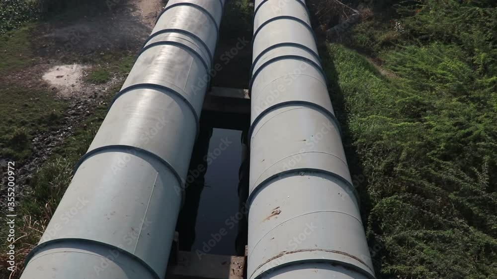 Drinking water pipeline in a city