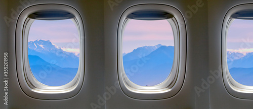 landscape view from inside an airplane windows,holidays travel,
