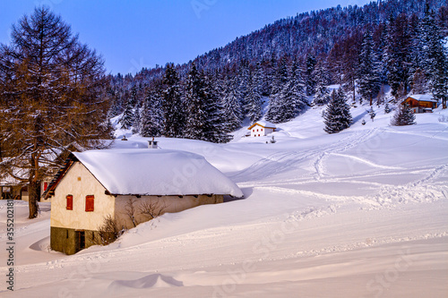Winter Montana in the alps of Switzerland. Breathtaking site seeing and unending entertainment