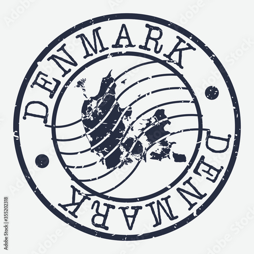 Stamp Postal. Map Silhouette Seal. Passport Round Design. Vector Icon. Design Retro Travel.