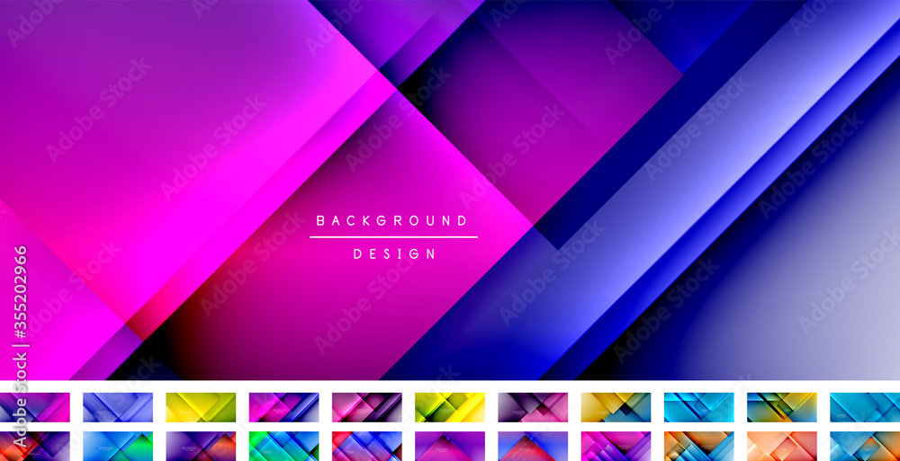 Set of square shapes composition geometric abstract backgrounds. 3D shadow effects and fluid gradients. Modern overlapping forms wallpaper for your text message Set of square shapes composition geometric abstract backgrounds. 3D shadow effects and fluid gradients. Modern overlapping forms wallpaper for your text message