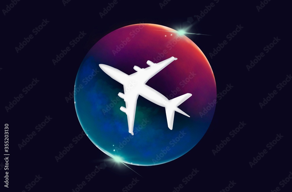 Fototapeta premium Travel Bubbles is new normal. Future of travel select group of travelers from certain countries the coronavirus been contained