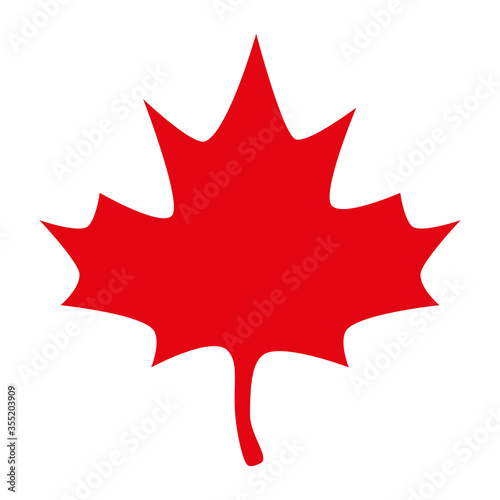 Isolated autumn red maple leaf vector design