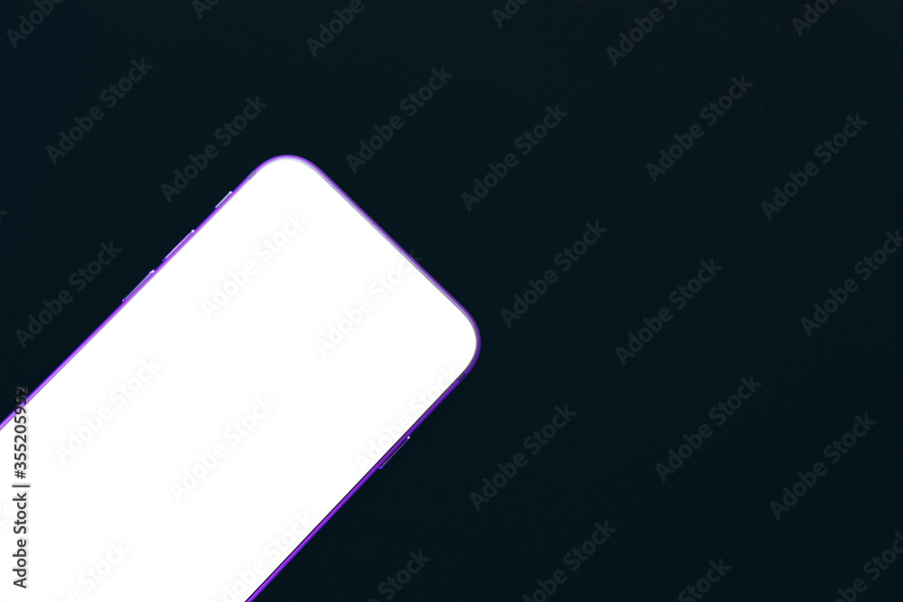 Cellphone with blank white screen