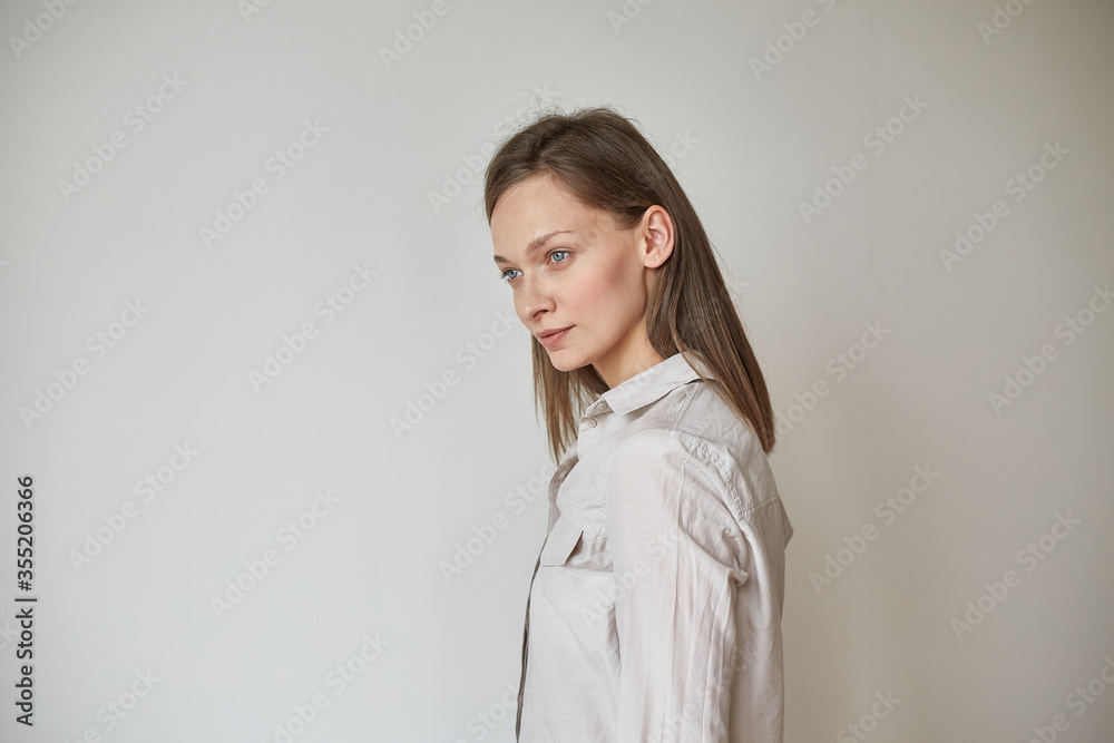 european girl in a white shirt european girl in a white shirt
