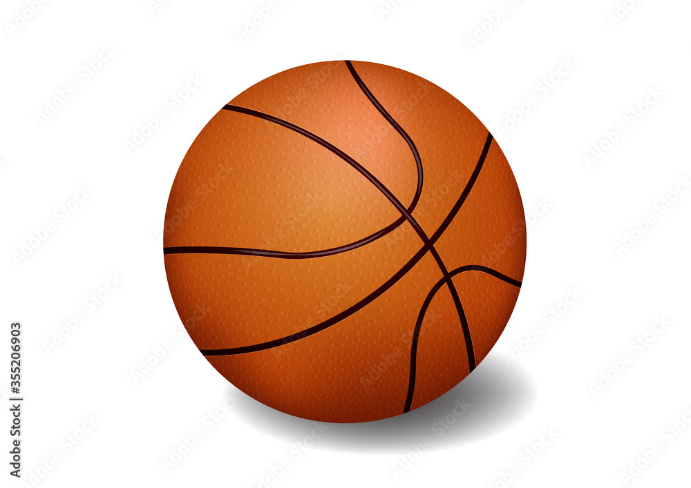 Basketball ball isolated on white.