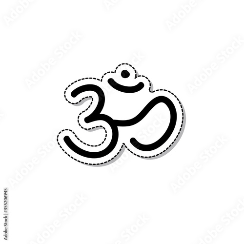 om sign doodle icon, vector illustration