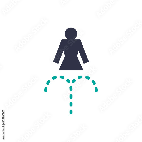 bidet symbol icon, vector illustration