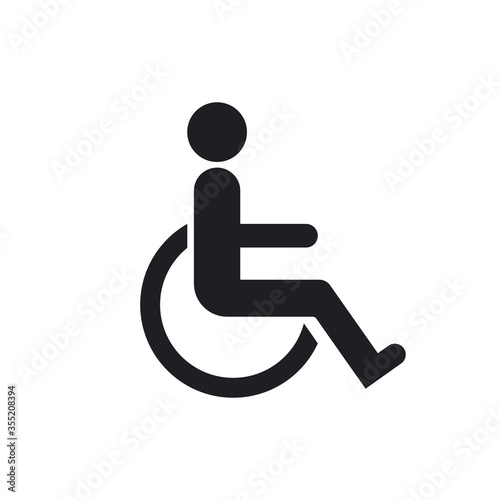 Medical silhouette icon. wheelchair silhouette icon. hospital silhouette icon