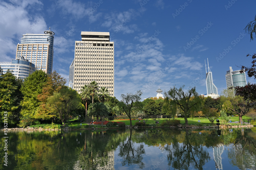 buildings in downtown city