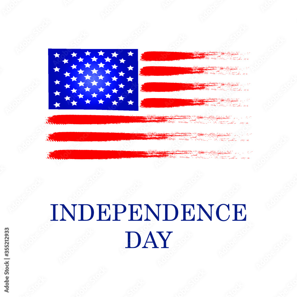 Flag of the United States of America. The Independence Day illustration in vector Flag of the United States of America. The Independence Day illustration in vector
