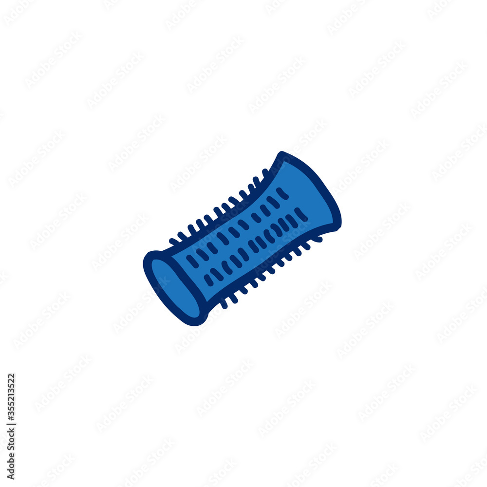 hair curlers doodle icon, vector illustration hair curlers doodle icon, vector illustration