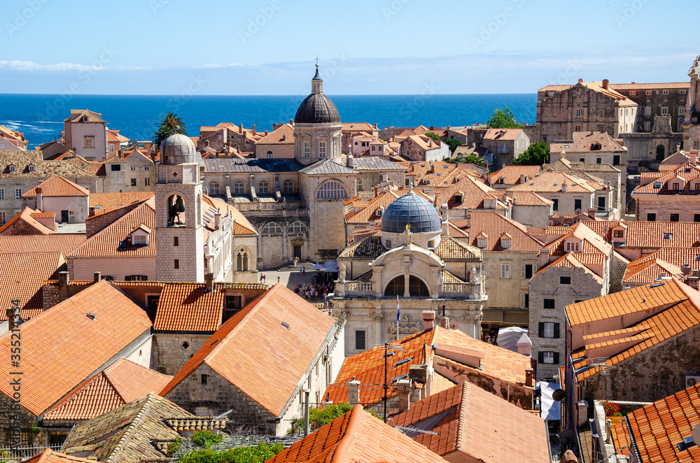 view of Dubrovnik old town, Dalmatia, Croatia