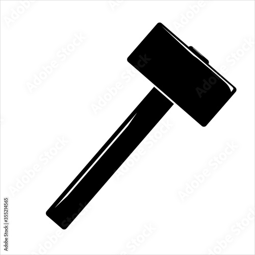 Flat illustration of simple hammer