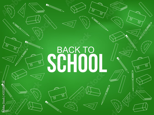 back to school vector design with board background