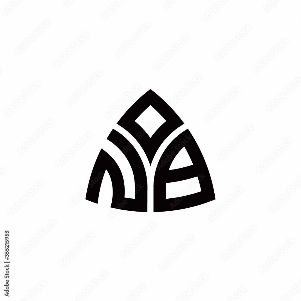 NB monogram logo with modern triangle style design template NB monogram logo with modern triangle style design template