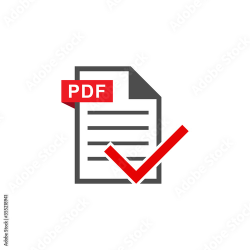 PDF file icon vector design template