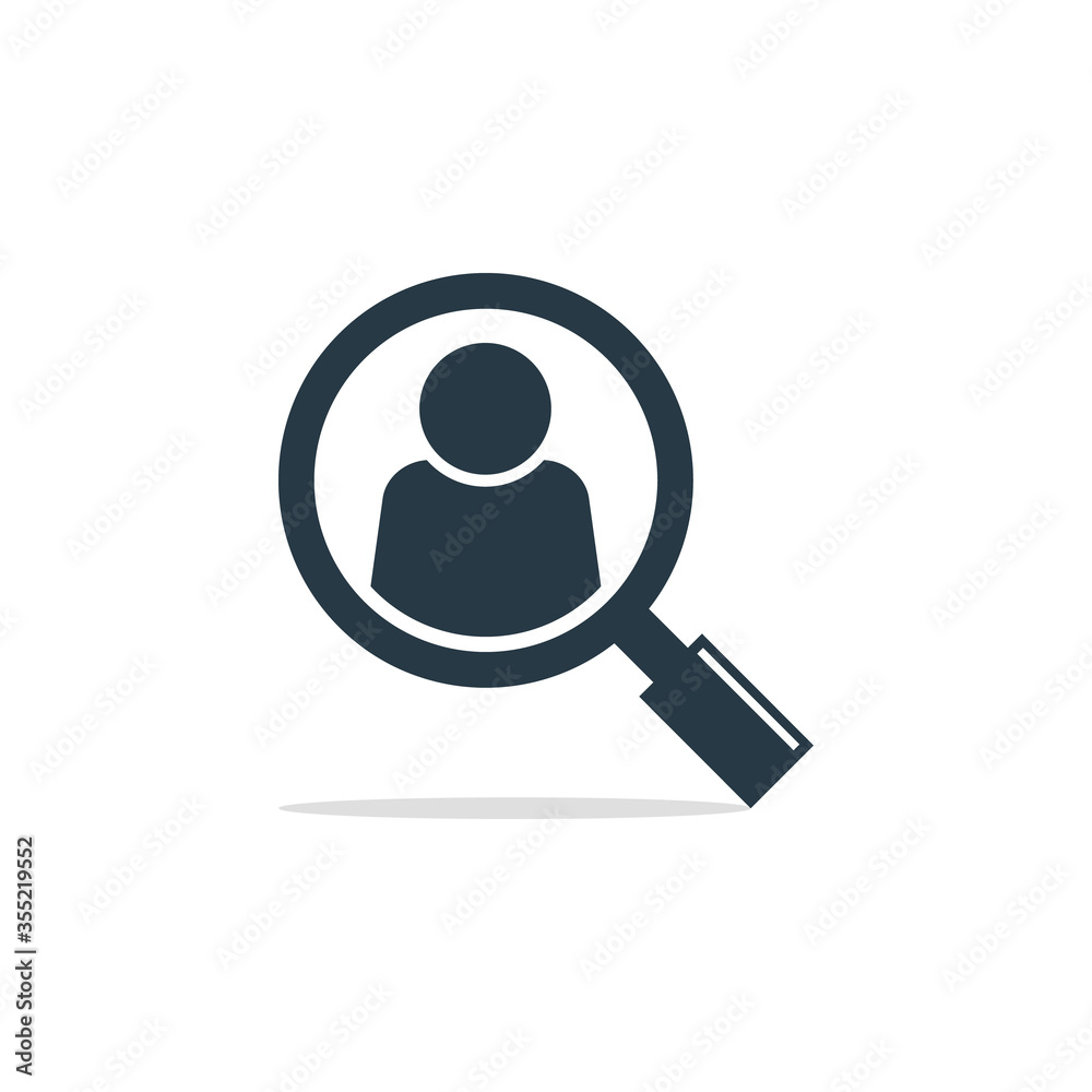 Magnifying glass icon vector design template. Magnifying glass icon vector design template.