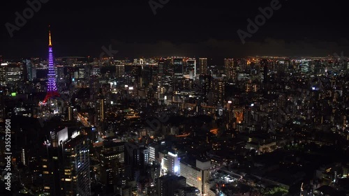 Wallpaper Mural 六本木からの夜景 東京タワー Torontodigital.ca