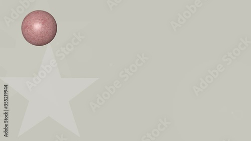 Gray background with a bowling ball and animated stars