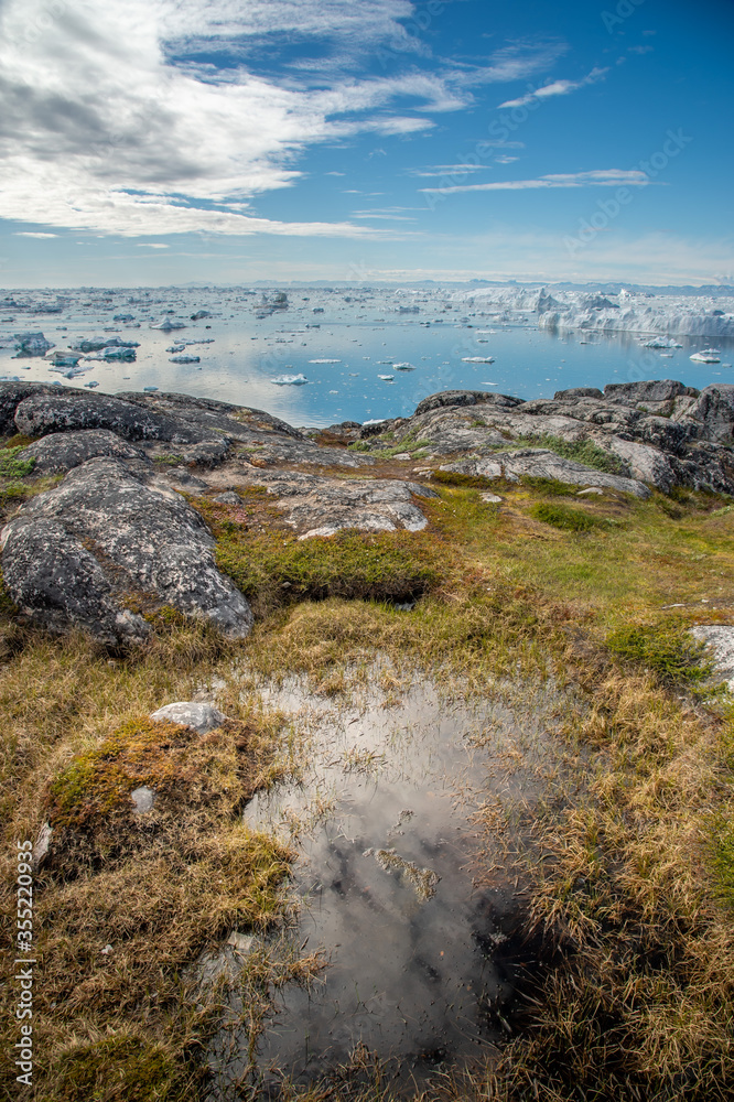 Illulisat Icefjord in Greenland Landscape 