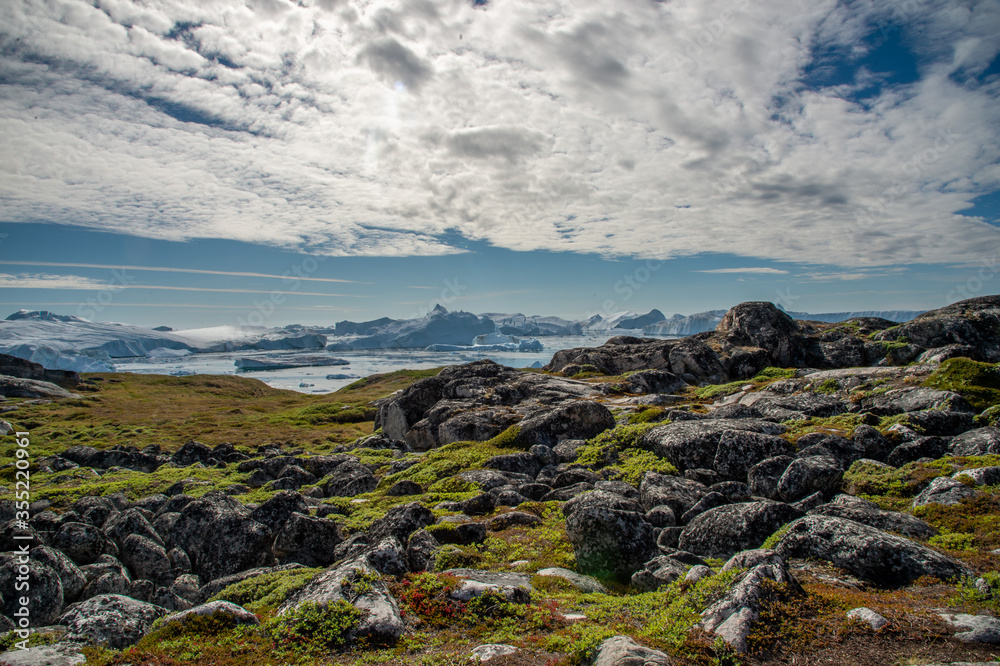 Illulisat Icefjord in Greenland Landscape 