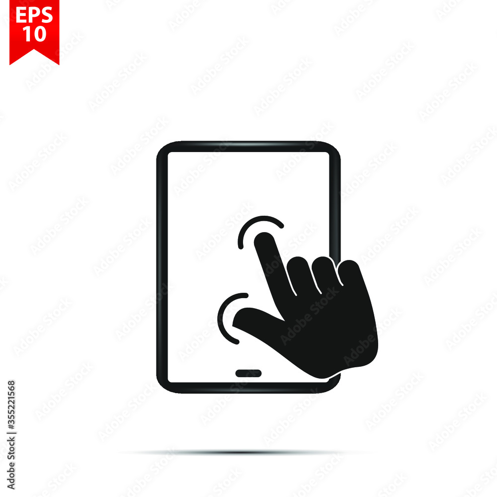 Hand Touch icon vector. Touch icon vector Hand Touch icon vector. Touch icon vector