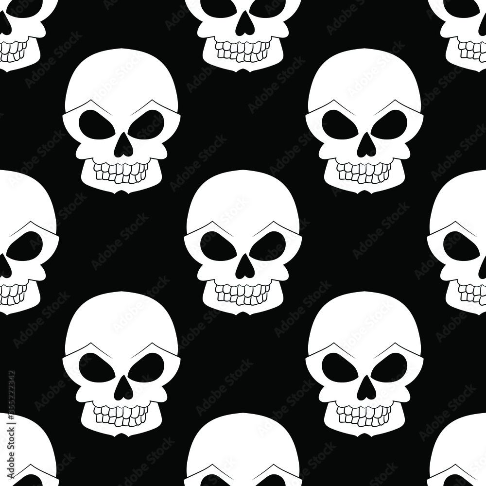 seamless pattern with skulls