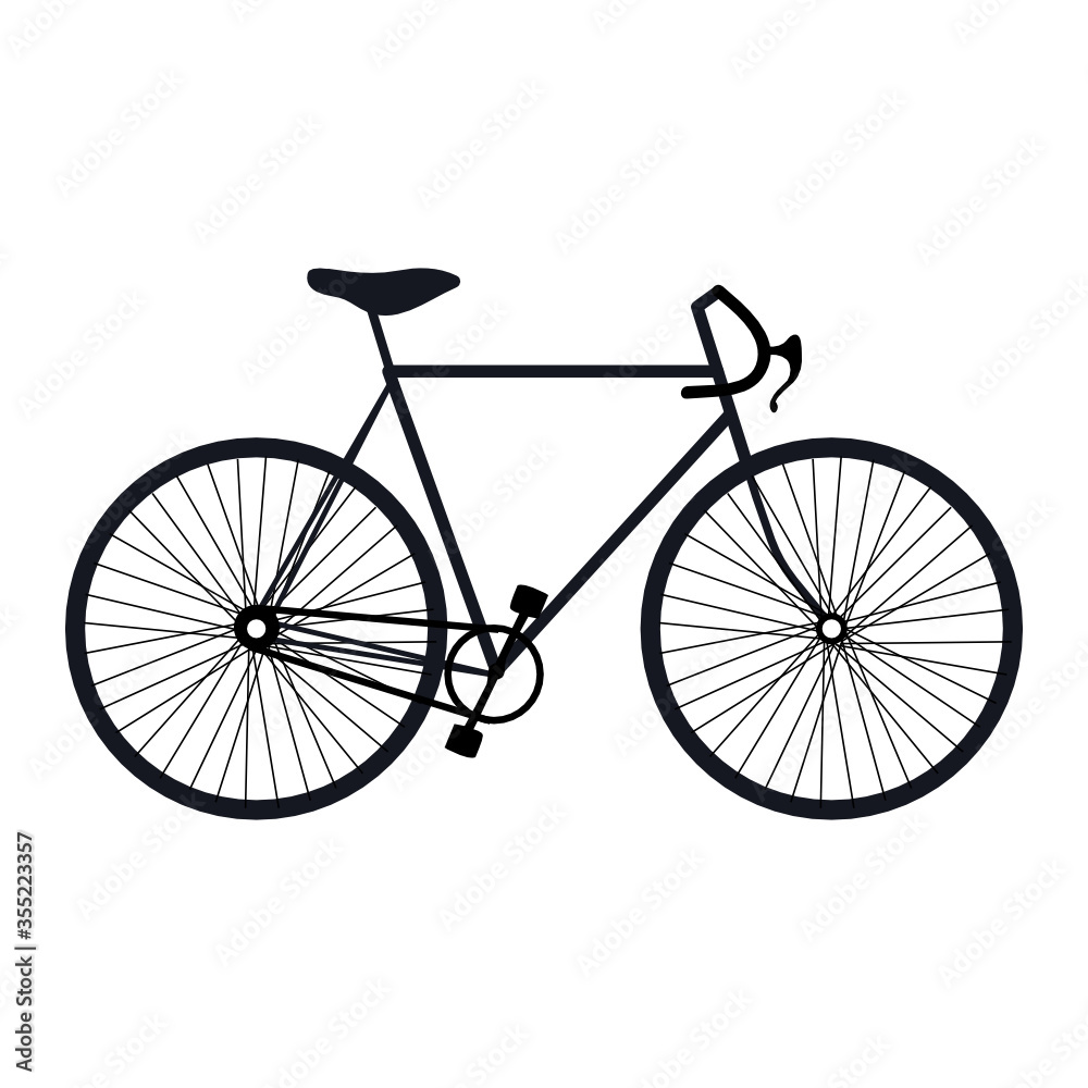 bicycle isolated on white