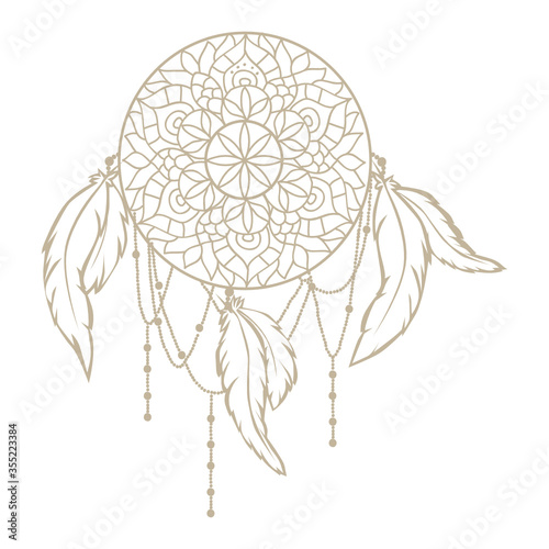 vector illustration of a dream catcher