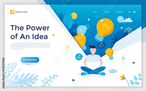 Flat Landing Page Template