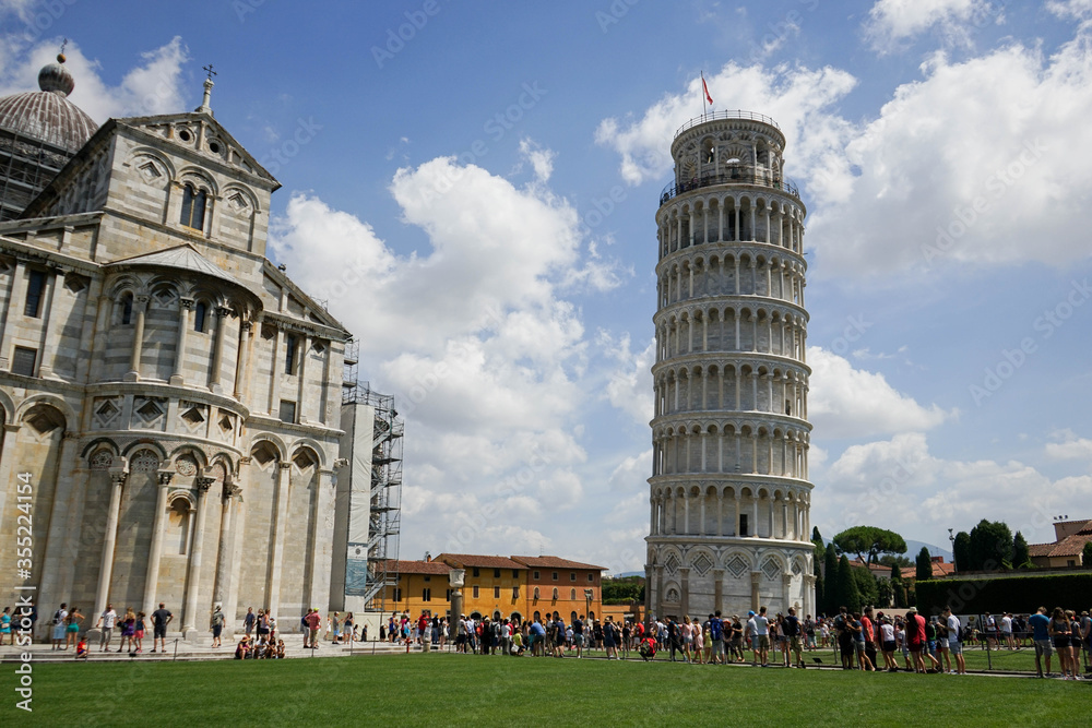 Leaning tower and Cathedral of Pisa, Tuscany - Italy