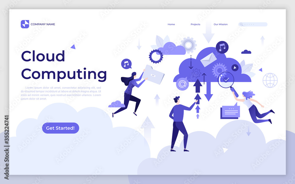 Flat Landing Page Template Flat Landing Page Template