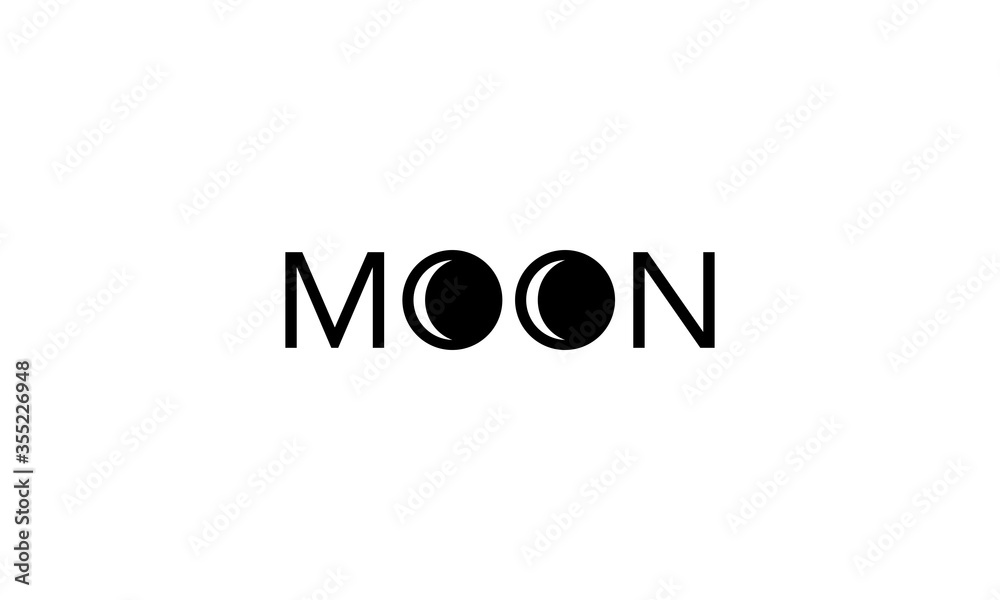 moon, wordmark, text, black, m, abstract moon, wordmark, text, black, m, abstract