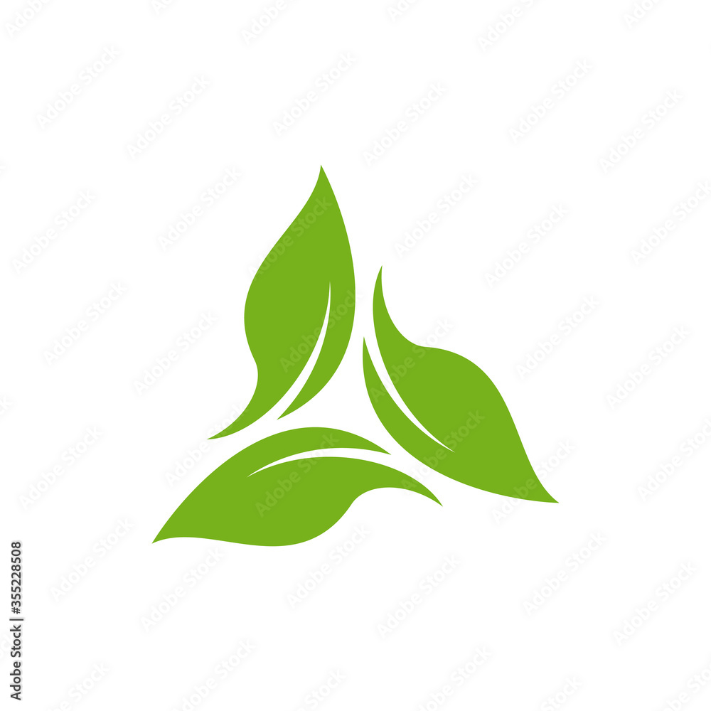 Leaf logo vector design template. Leaf logo vector design template.