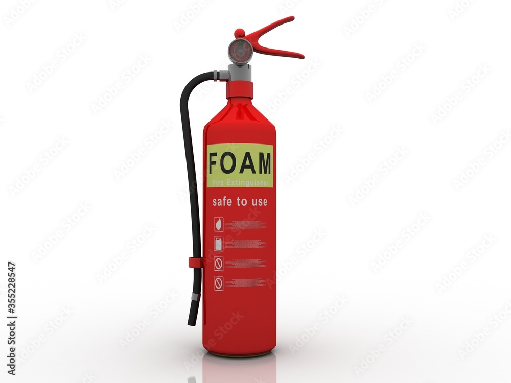 Obraz premium 3d illustration form type Fire extinguisher