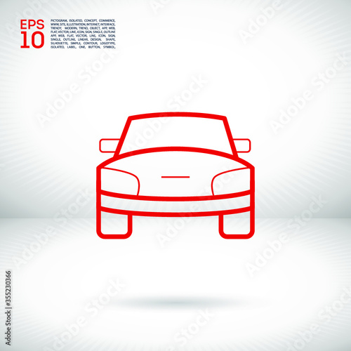 car front line vector icon