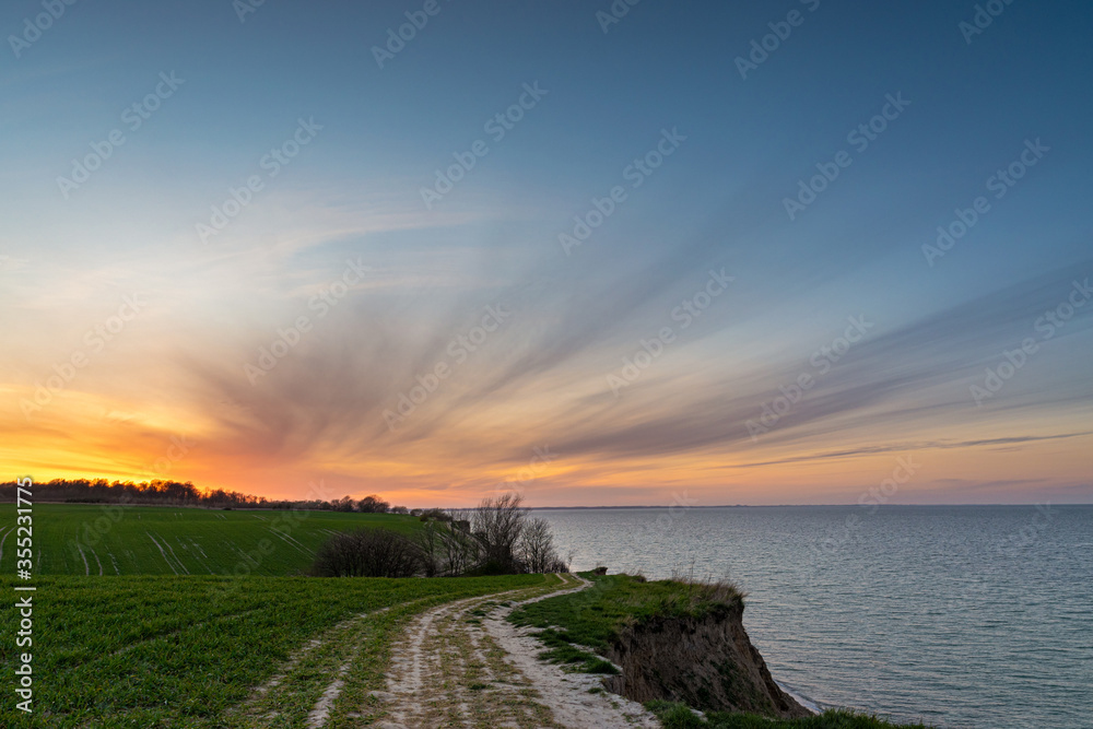 Steilküste Stohl Ostsee Sonnenuntergang Steilküste Stohl Ostsee Sonnenuntergang