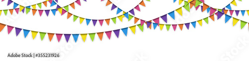 seamless colored garlands background