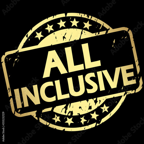 gold stamp with Banner all inclusive