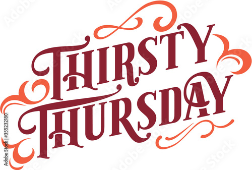 Thirsty Thursday Bar Specials Text Banner photo