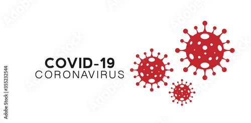 Covid-19 Corona virus concept outbreak influenza background.Pandemic medical health risk concept with disease cell is dangerous vector design