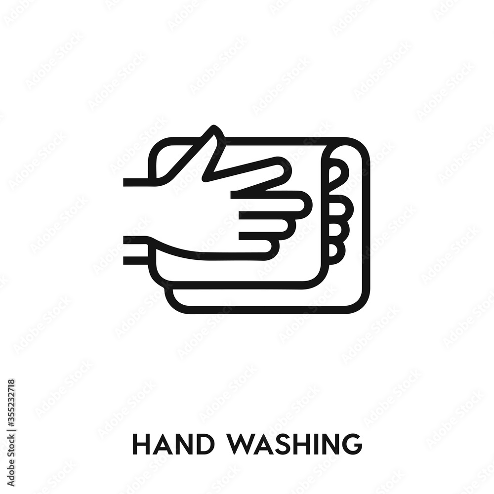 Obraz premium hand washing icon vector. hand washing sign symbol