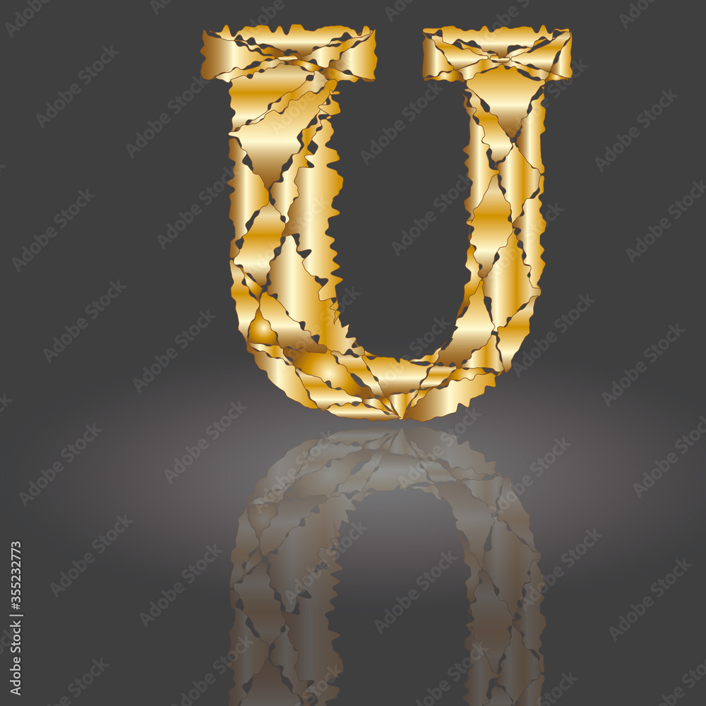 Obraz premium Polygonbuchstabe U 13