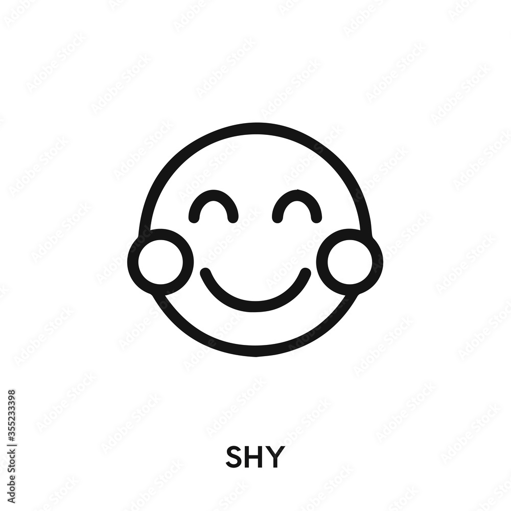 shy icon vector. shy sign symbol shy icon vector. shy sign symbol