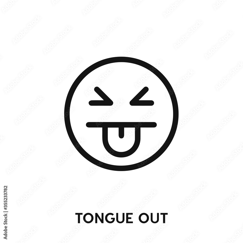 tongue out icon vector. tongue out sign symbol tongue out icon vector. tongue out sign symbol