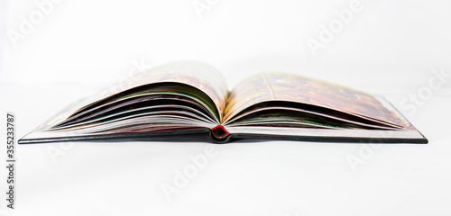 Isolated open book . Book pages