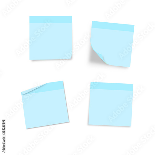 Blue sticky notes	