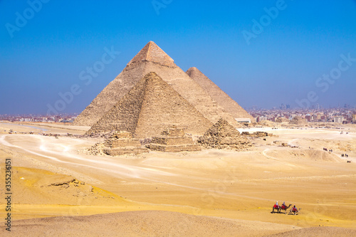 Great Pyramid of Giza  UNESCO World Heritage site  Cairo  Egypt.