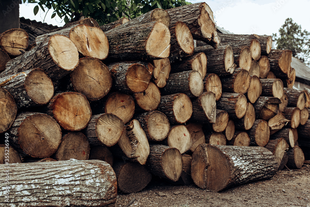 Piles of wooden boards in the sawmill, planking. Piles of wooden boards in the sawmill, planking.